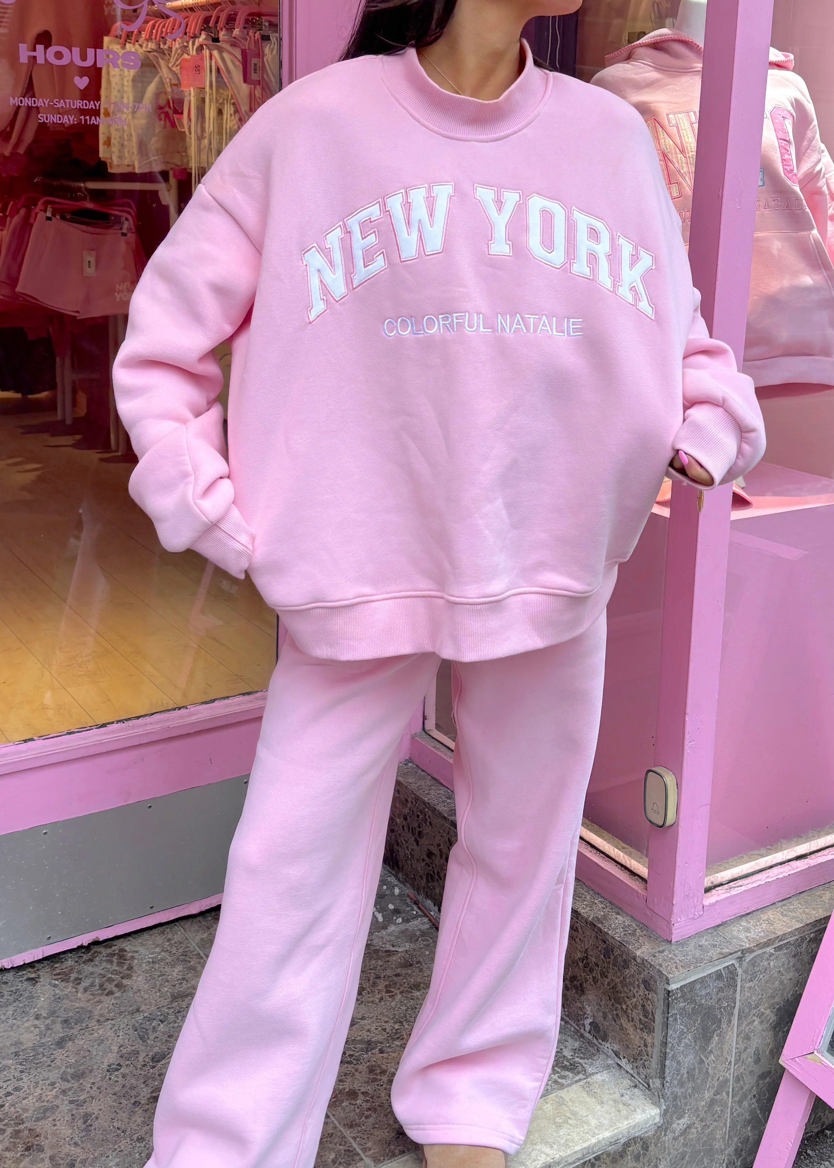New York Baby Pink Mockneck - Image 3
