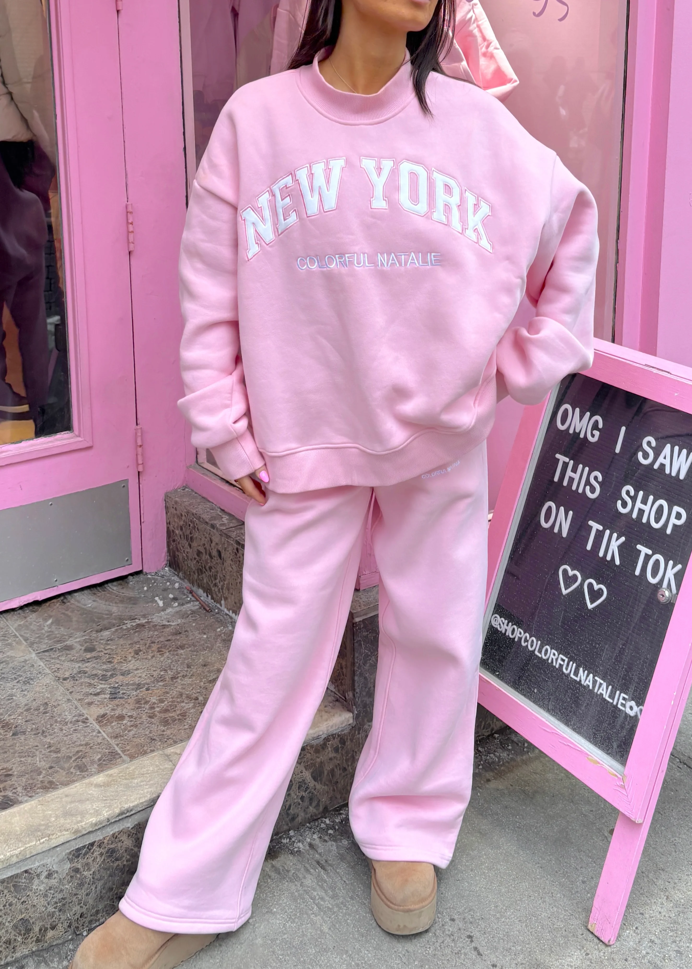 New York Baby Pink Mockneck - Image 4
