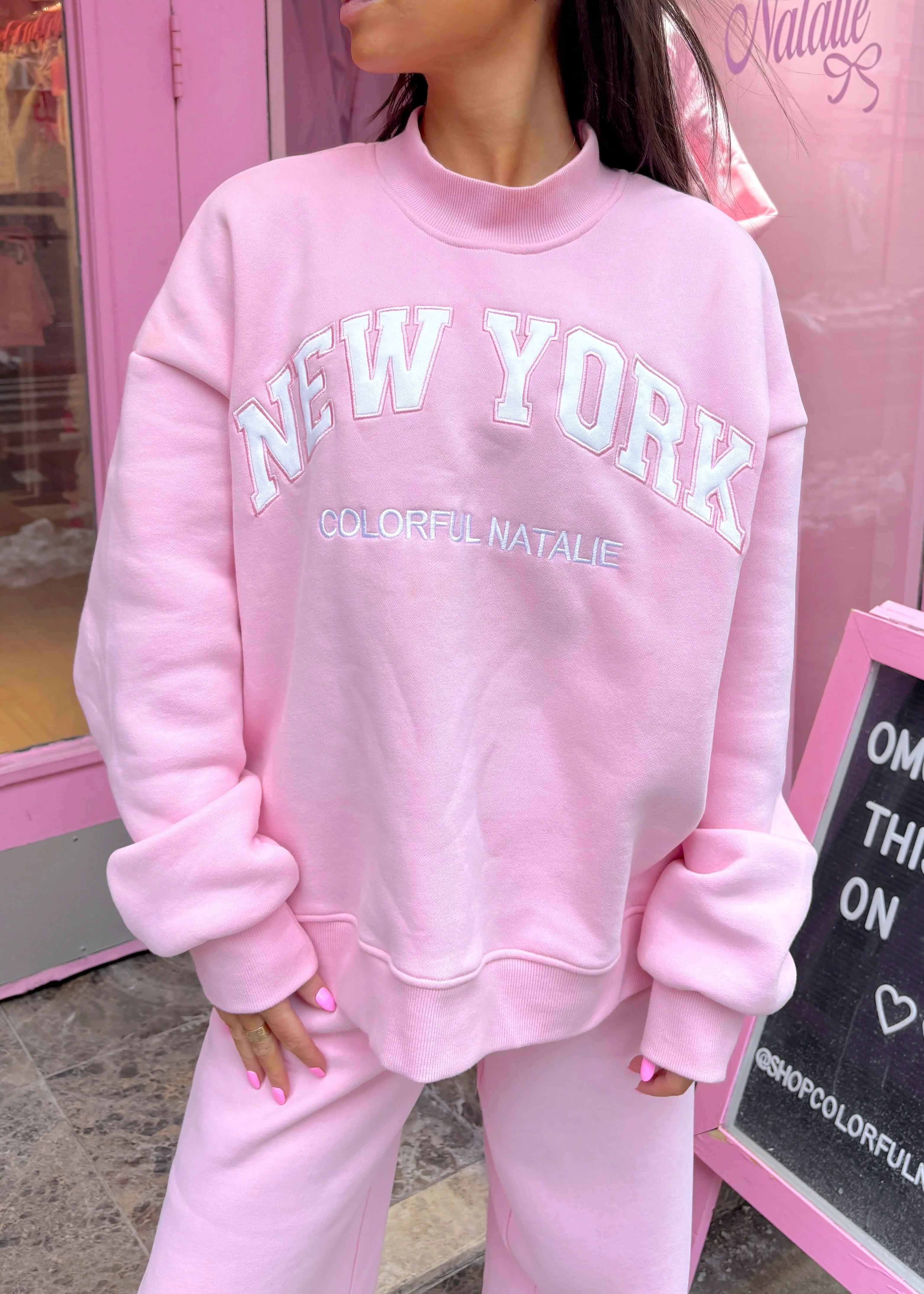 New York Baby Pink Mockneck - Image 5