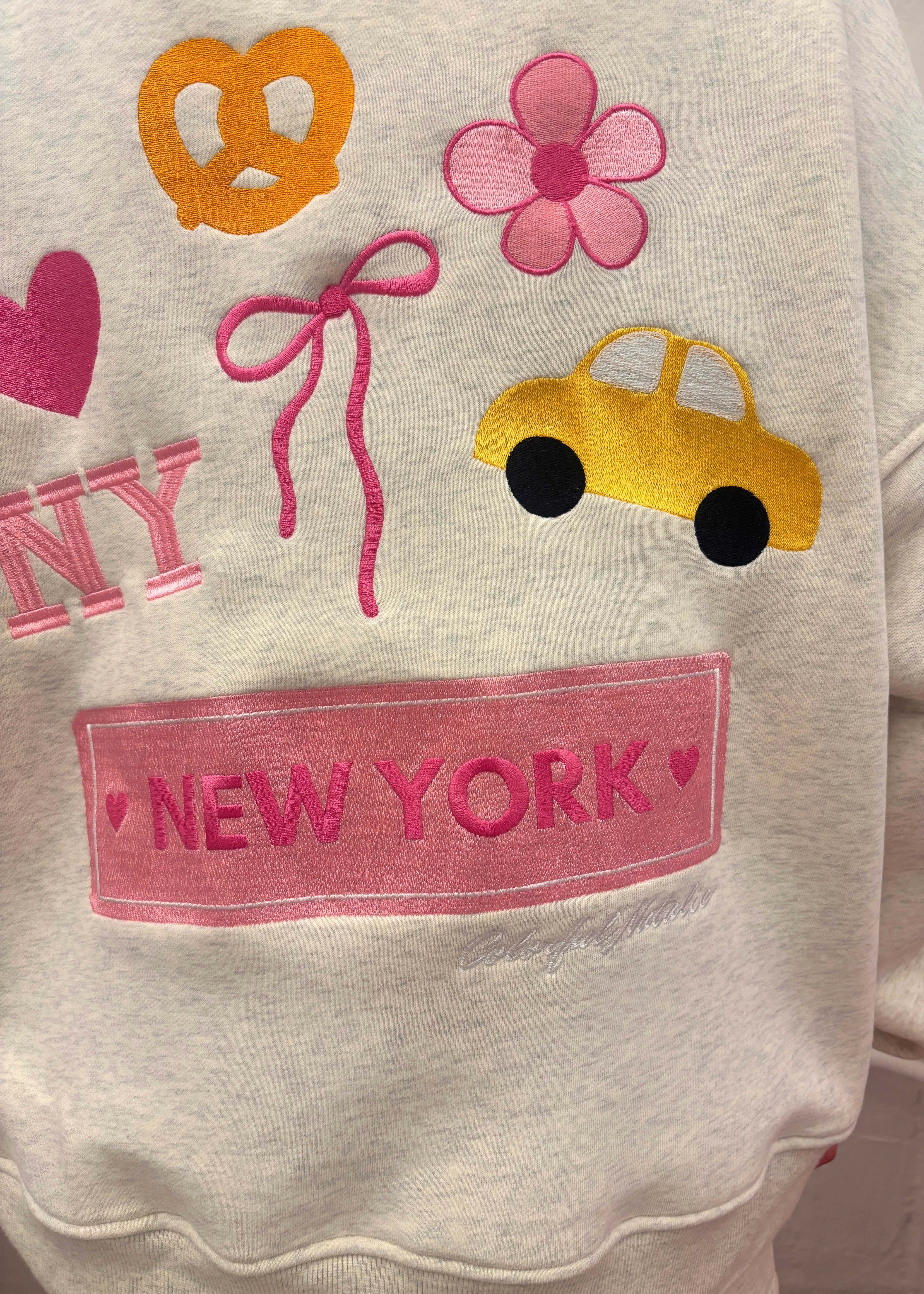 NY Themed Grey Heart Mockneck - Image 5