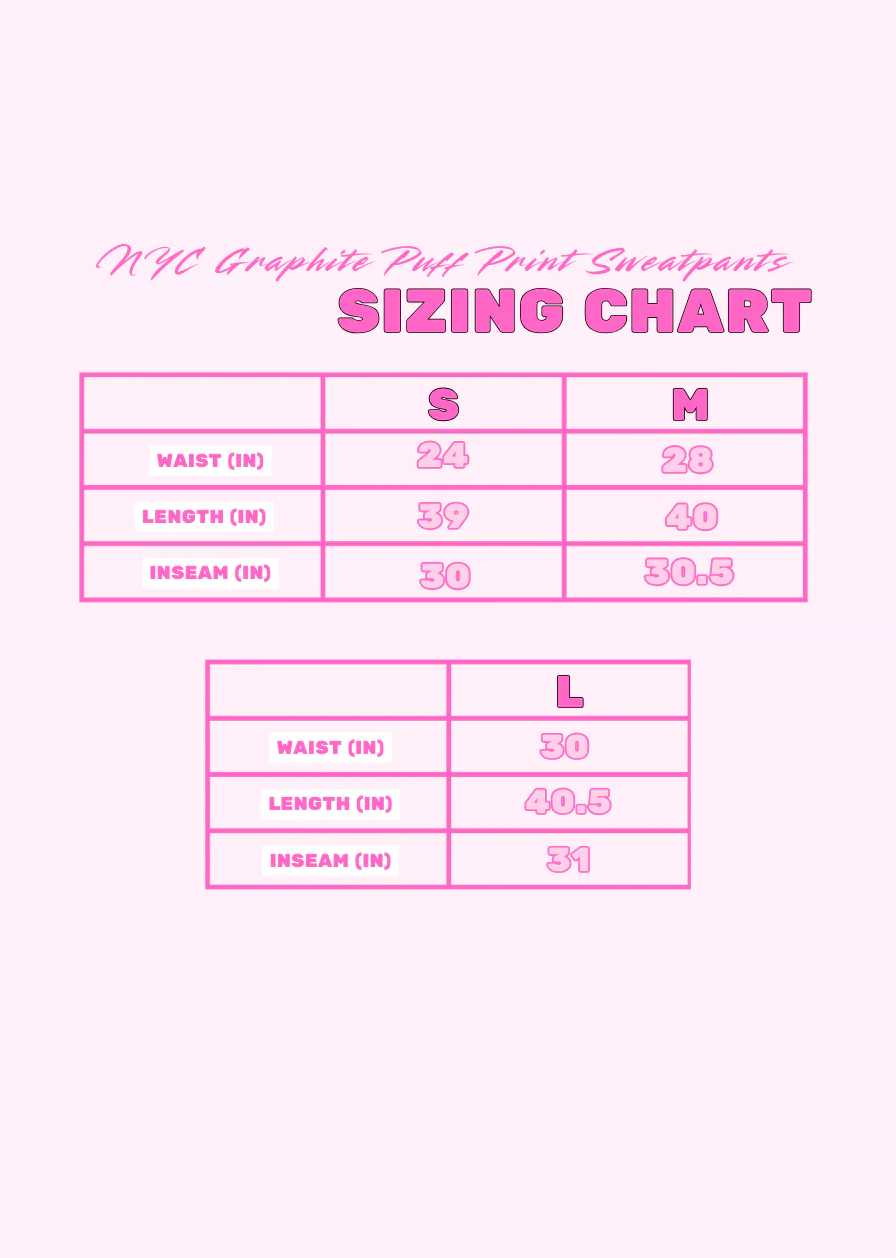 NYC Graphite Puff Print Sweatpants - Image 3