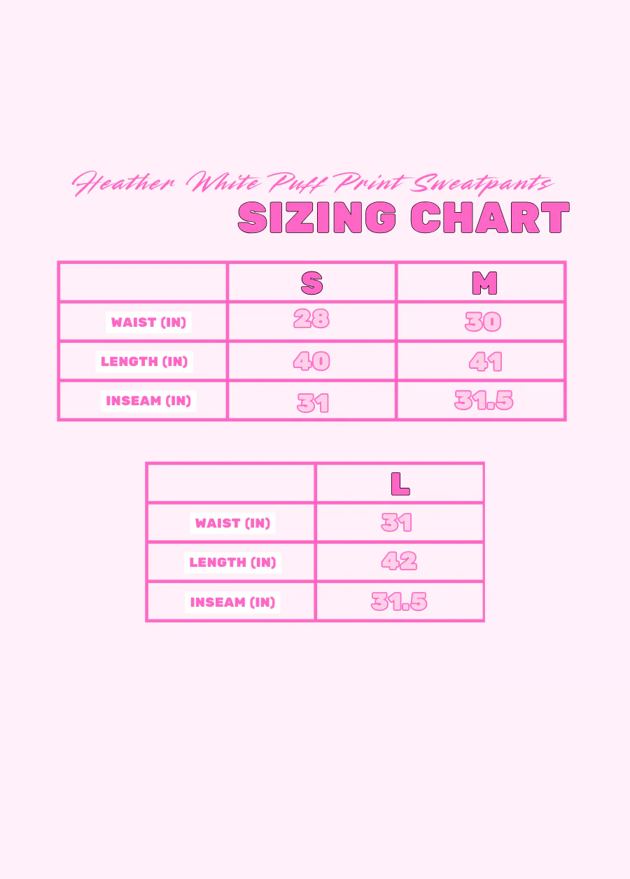 NYC Heather White Puff Print Sweatpants - Image 4