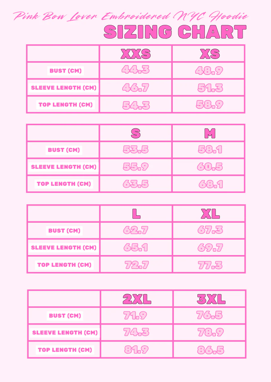 Pink Bow Lover Embroidered NYC Hoodie - Image 4
